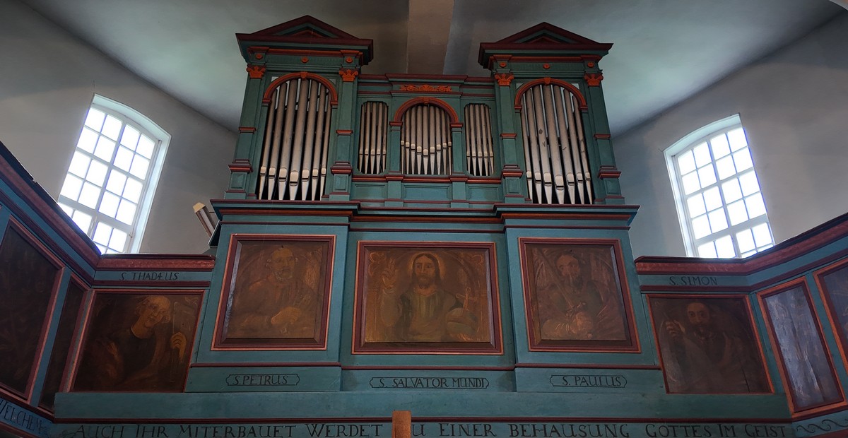 Eifert-Orgel (1894) in der Dorfkirche Allmrenrod (Hessen)