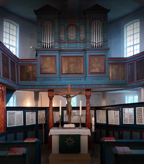 Eifert-Orgel (1894) in der Dorfkirche Allmrenrod (Hessen)