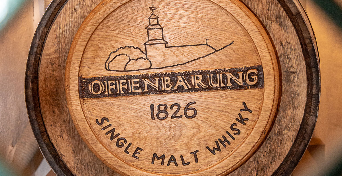 „Offenbarung 1826“. Der Single Malt lagert in der Kirche zu Rastenberg.