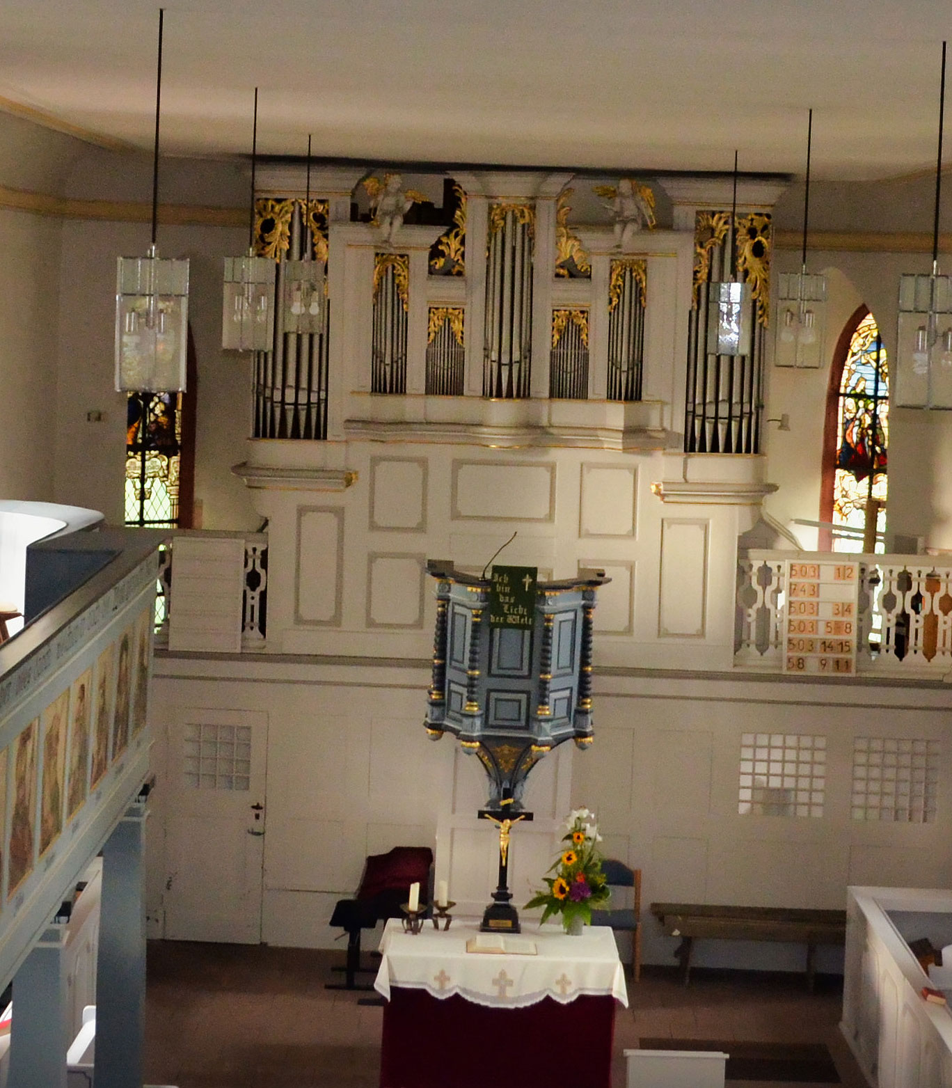 Orgel von Förster & Nikolaus (1907) in der Andreaskirche Büdesheim (Hessen)