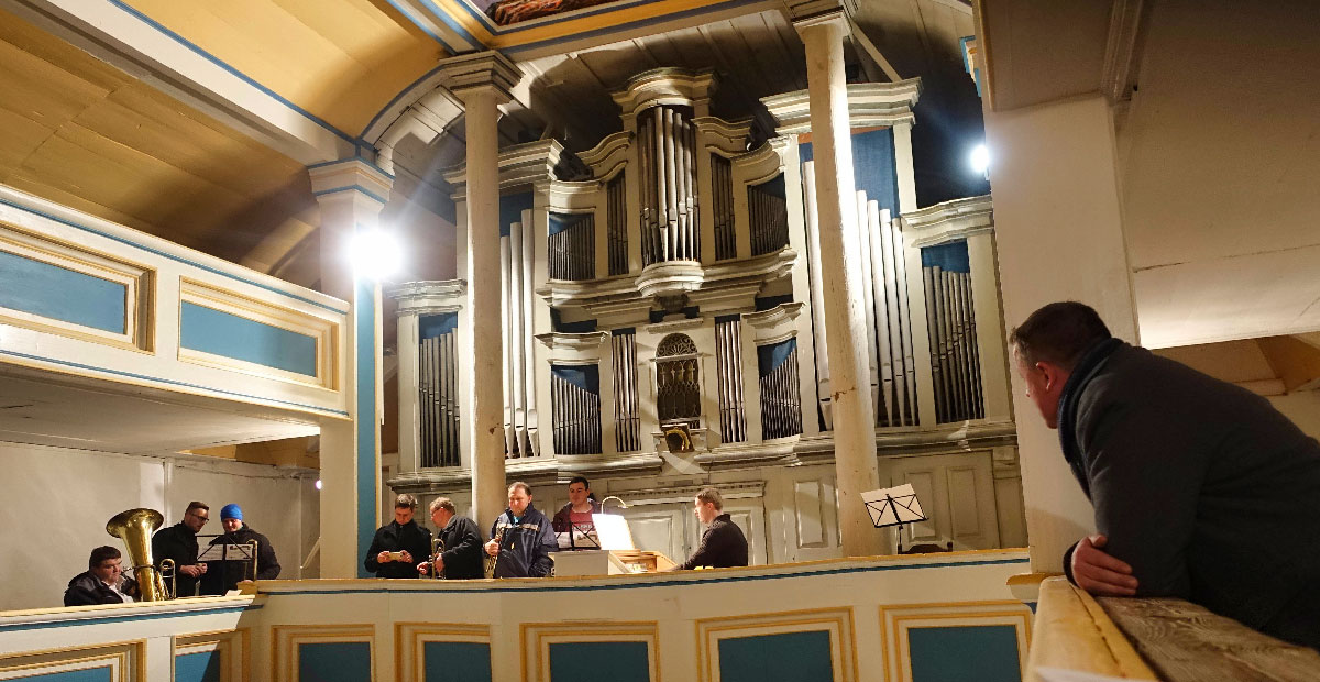 Ratzmann-Orgel von 1819 in St. Crucis zu Wölfis im Kreis Gotha (Thüringen)