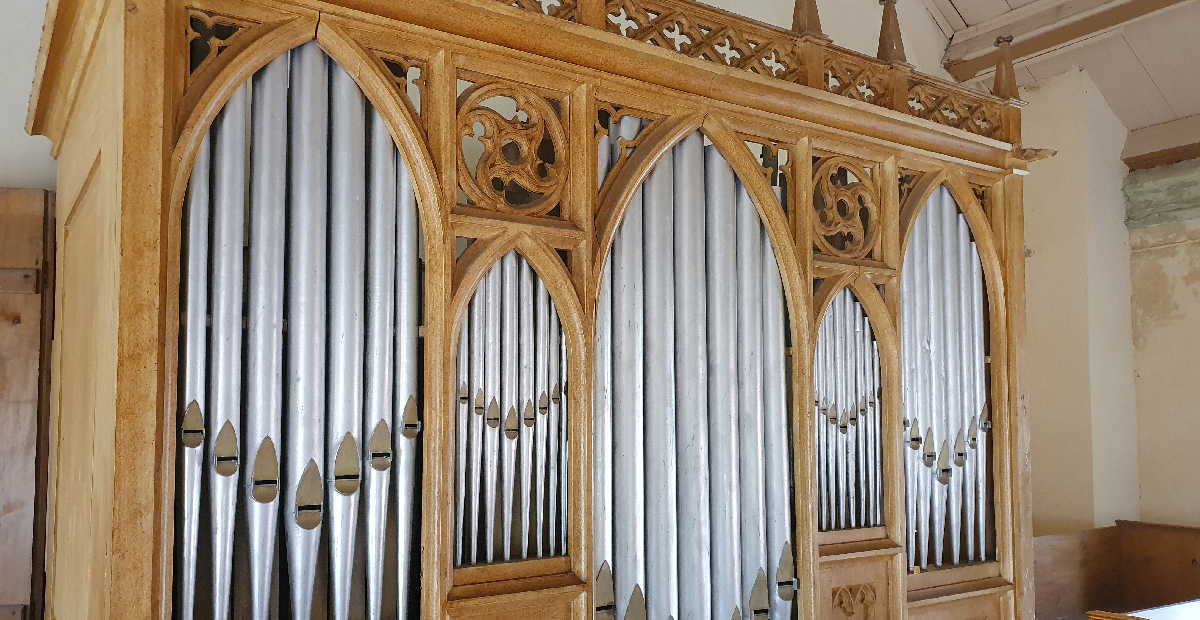 Lütkemüller-Orgel von 1846 in der Dorfkirche Pollitz (Sachsen-Anhalt)