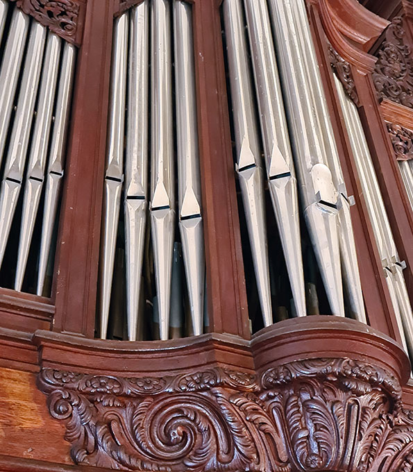 Silbermannorgel von 1776 in der Trinitatiskirche Meissenheim (Baden-Württemberg)