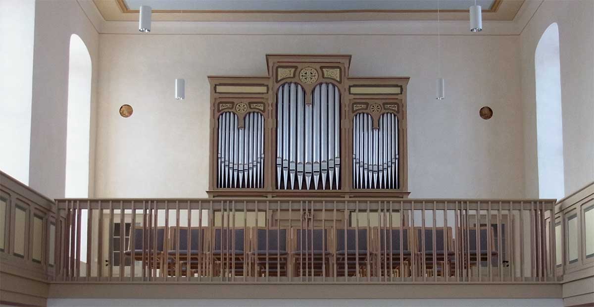 Jahn-Orgel von 1874 in der Dorfkirche Sora (Sachsen)