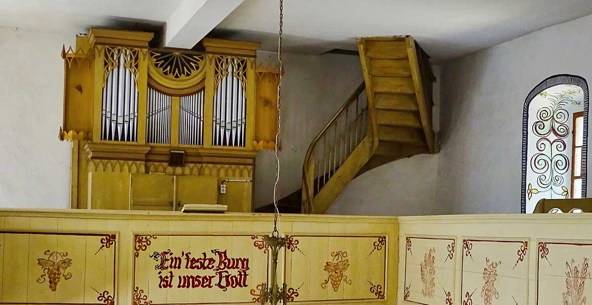 Schlegel-Orgel von 1821 in der Dorfkirche Triptis (Thüringen)
