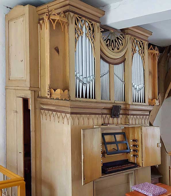 Schlegel-Orgel von 1821 in der Dorfkirche Triptis (Thüringen)