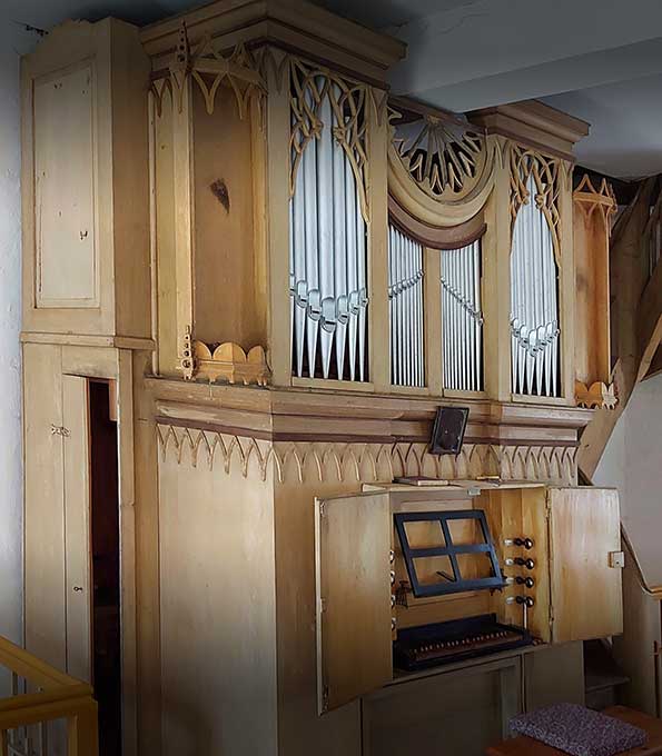 Schlegel-Orgel (1821) in der Dorfkirche Schönborn-Triptis