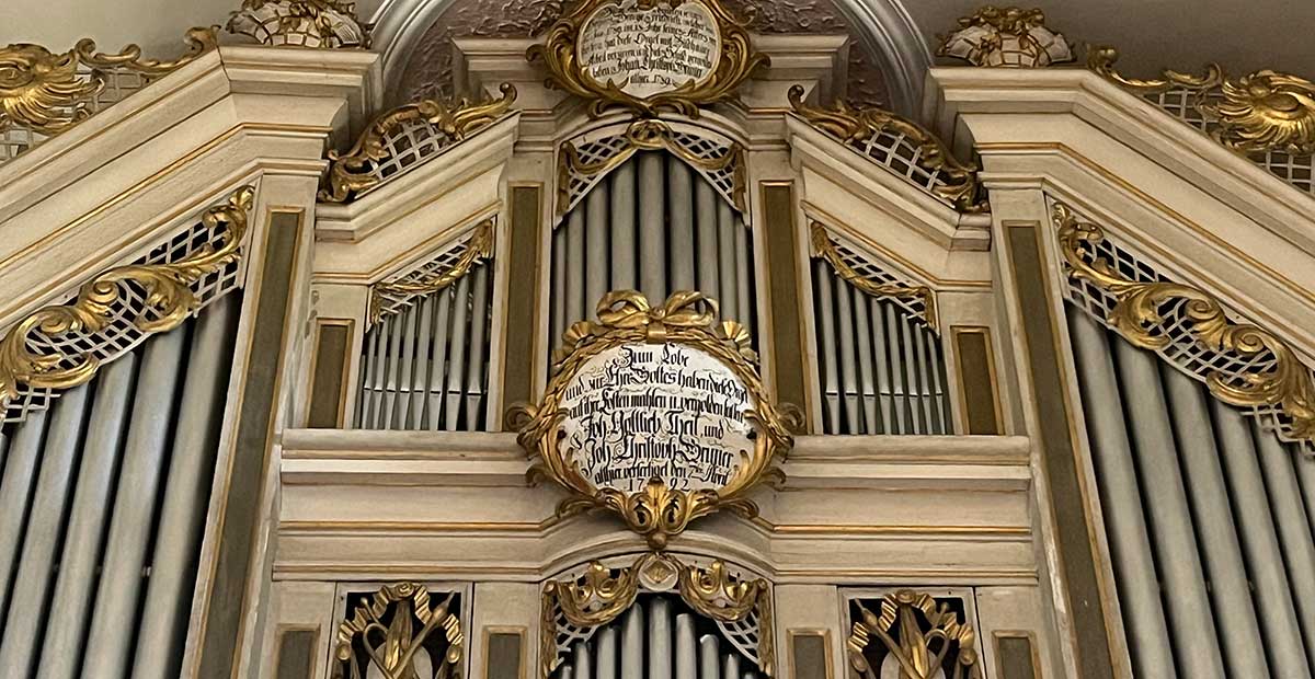 Gerhardt-Orgel  (1780) in der Pfarrkirche Rüdersdorf (Thüringen)