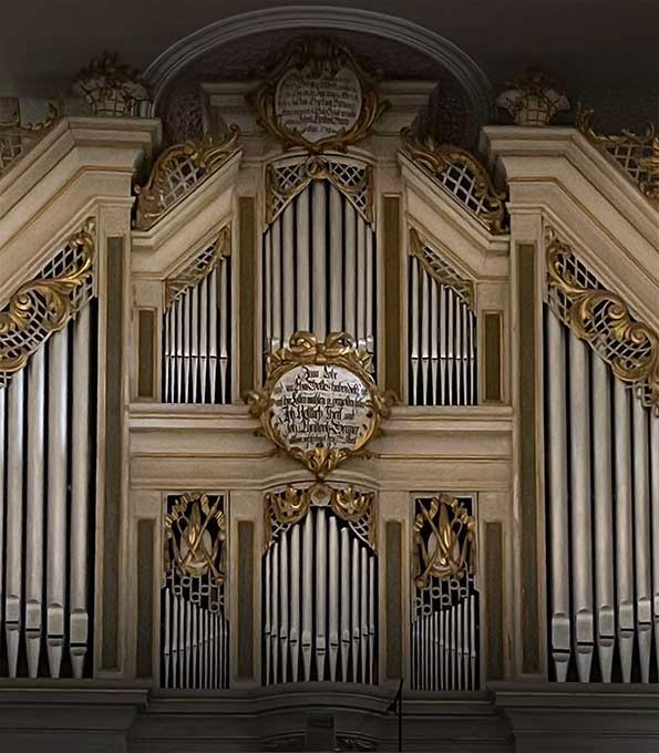 Gerhardt-Orgel  (1780) in der Pfarrkirche Rüdersdorf (Thüringen)