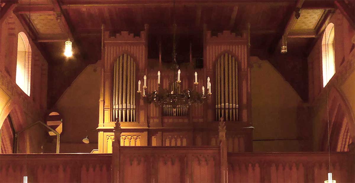 Friese-Orgel (1862) in St. Laurentius und St. Katharina  Rostock-Toitenwinkel (Mecklenburg-Vorpommern)